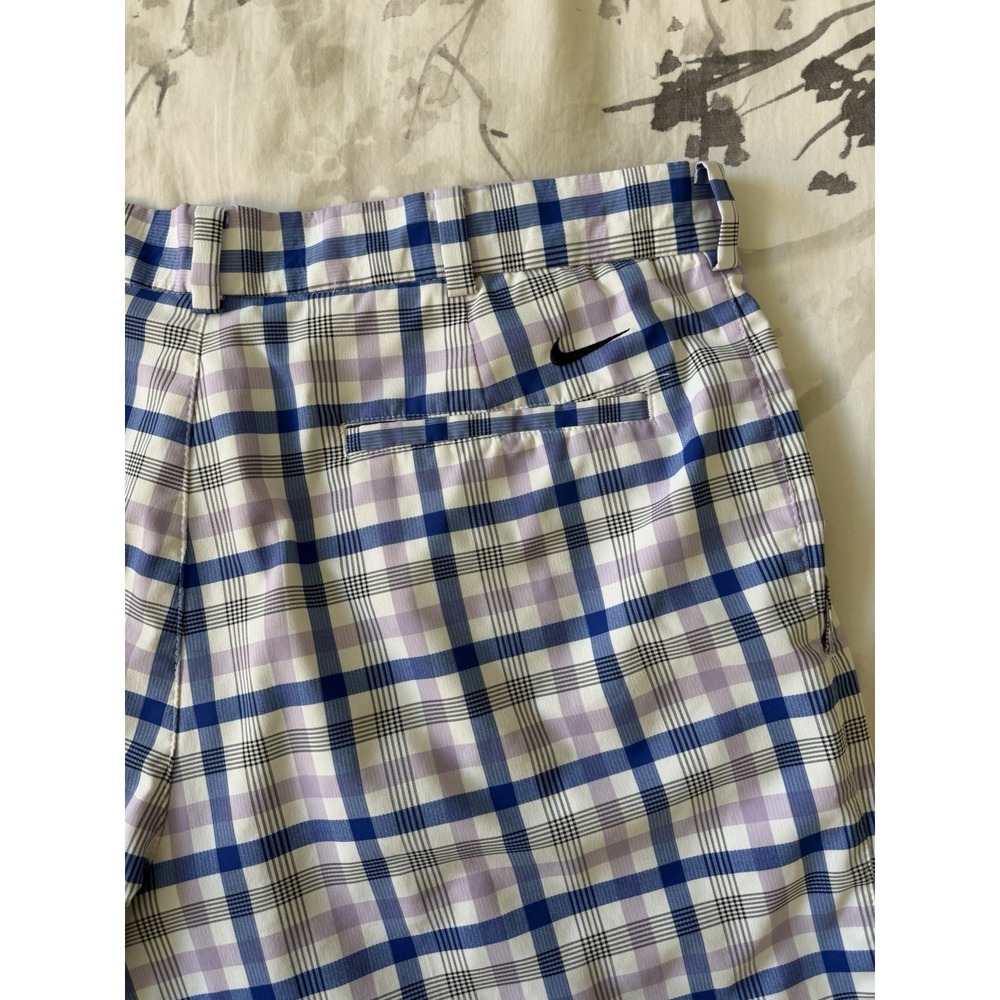 Nike Golf Performance Summer Golf Shorts Tech Stretch Check Plaid Long Inseam